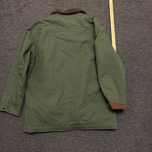 LL Bean Men's Chore Jacket VTG Sherpa Fleece Lined Barn Coat Canvas XL EUC - Picture 2 of 12